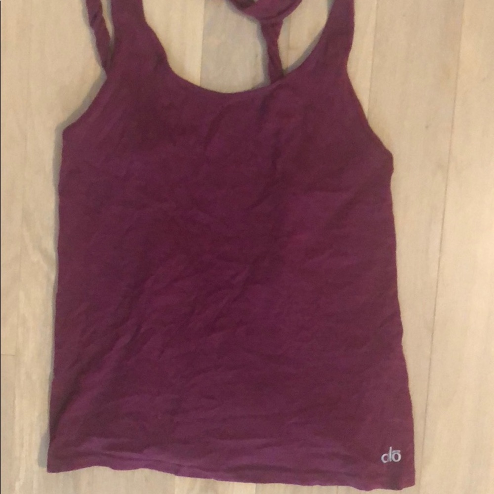 Alo yoga cut out back cropped tank